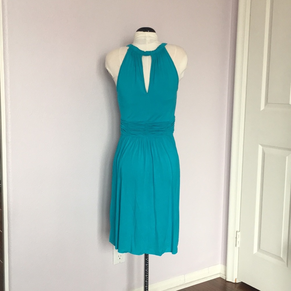 Turquoise Halter-Style Dress - Picture 3 of 6